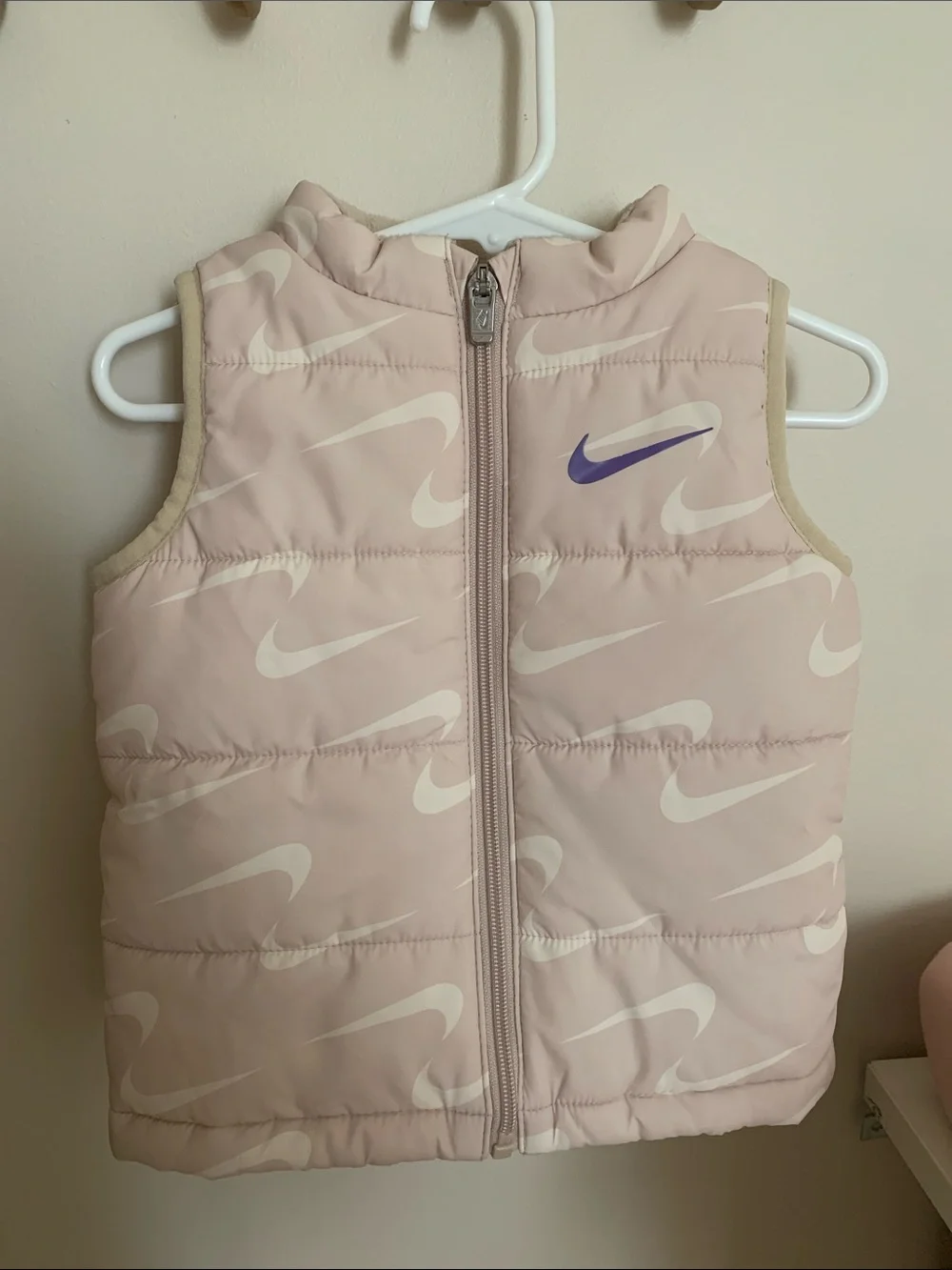Nike Pink & Purple Swoosh Puffer Vest
